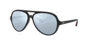 Silver Flash Lenses, Matte Black Frame