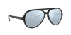 [Silver Flash Lenses, Matte Black Frame]