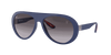 [Light Grey Gradient Dark Grey Lenses, Matte Blue Frame]