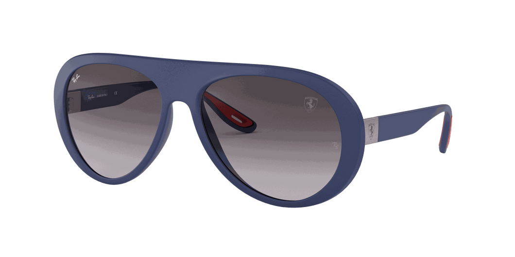 [Light Grey Gradient Dark Grey Lenses, Matte Blue Frame]