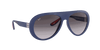 [Light Grey Gradient Dark Grey Lenses, Matte Blue Frame]