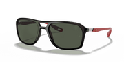 Green Classic Lenses, Polished Black Frame