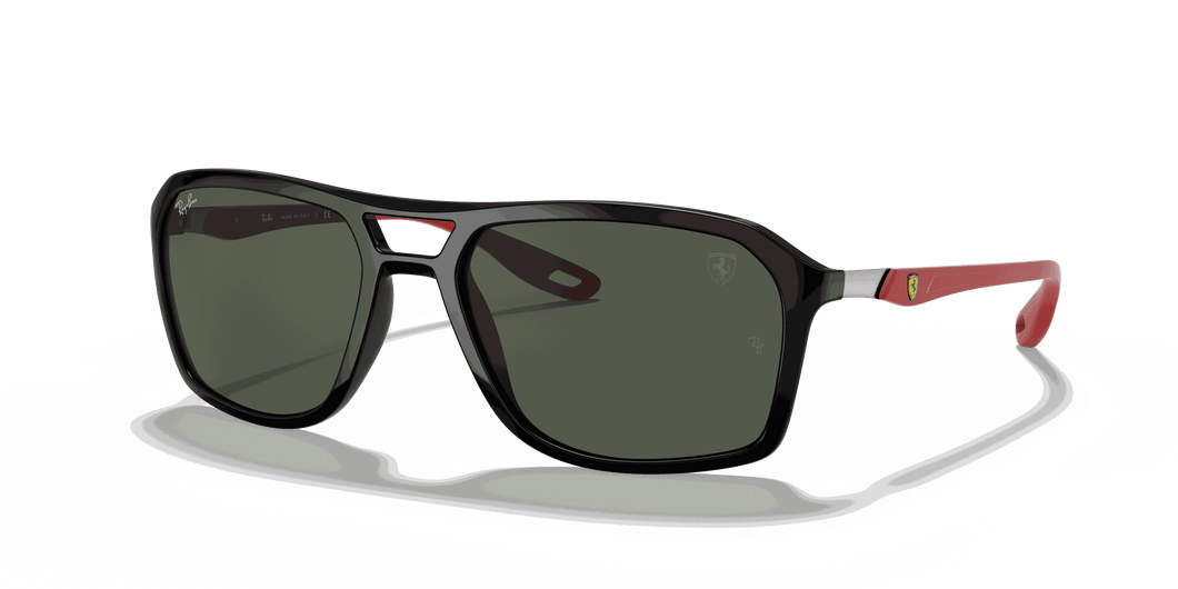 [Green Classic Lenses, Polished Black Frame]