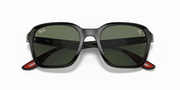 Green Classic Lenses, Polished Black Frame