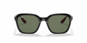 Green Classic Lenses, Polished Black Frame