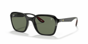 Green Classic Lenses, Polished Black Frame