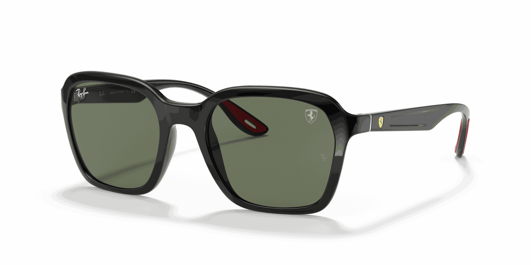 [Green Classic Lenses, Polished Black Frame]