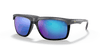 [Blue Mirror Lenses, Polished Grey Frame]