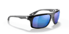 [Blue Mirror Lenses, Polished Black Frame]