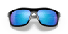 [Blue Mirror Lenses, Polished Black Frame]