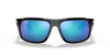 [Blue Mirror Lenses, Polished Black Frame]