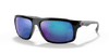 [Blue Mirror Lenses, Polished Black Frame]