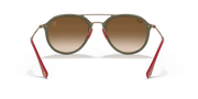 Light Brown Gradient Lenses, Polished Green Frame