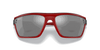 [Grey Mirror Silver Lenses, Polished Red Frame]