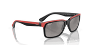 Grey Lenses, Polished Black On Red Frame