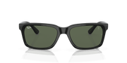 Green Lenses, Polished Black Frame