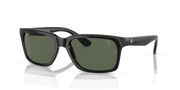 Green Lenses, Polished Black Frame