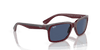 [Blue Lenses, Polished Dark Red On Grey Frame]