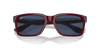 [Blue Lenses, Polished Dark Red On Grey Frame]