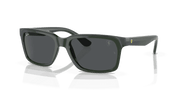 Grey Lenses, Polished Green On Black Frame