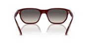 Grey Lenses, Polished Dark Red Frame