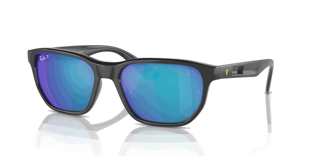 [Green/Blue Lenses, Polished Grey Frame]