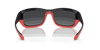 [Silver Lenses, Polished Black On Red Frame]