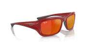 Orange Lenses, Polished Red On Black Frame