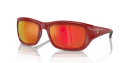 Orange Lenses, Polished Red On Black Frame