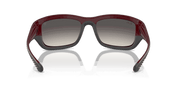 Grey Lenses, Polished Dark Red On Black Frame