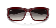 Grey Lenses, Polished Dark Red On Black Frame