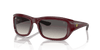 [Grey Lenses, Polished Dark Red On Black Frame]