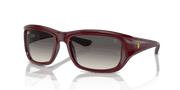 Grey Lenses, Polished Dark Red On Black Frame