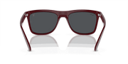 Dark Grey Lenses, Polished Dark Red Frame