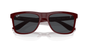 Dark Grey Lenses, Polished Dark Red Frame