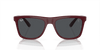 [Dark Grey Lenses, Polished Dark Red Frame]