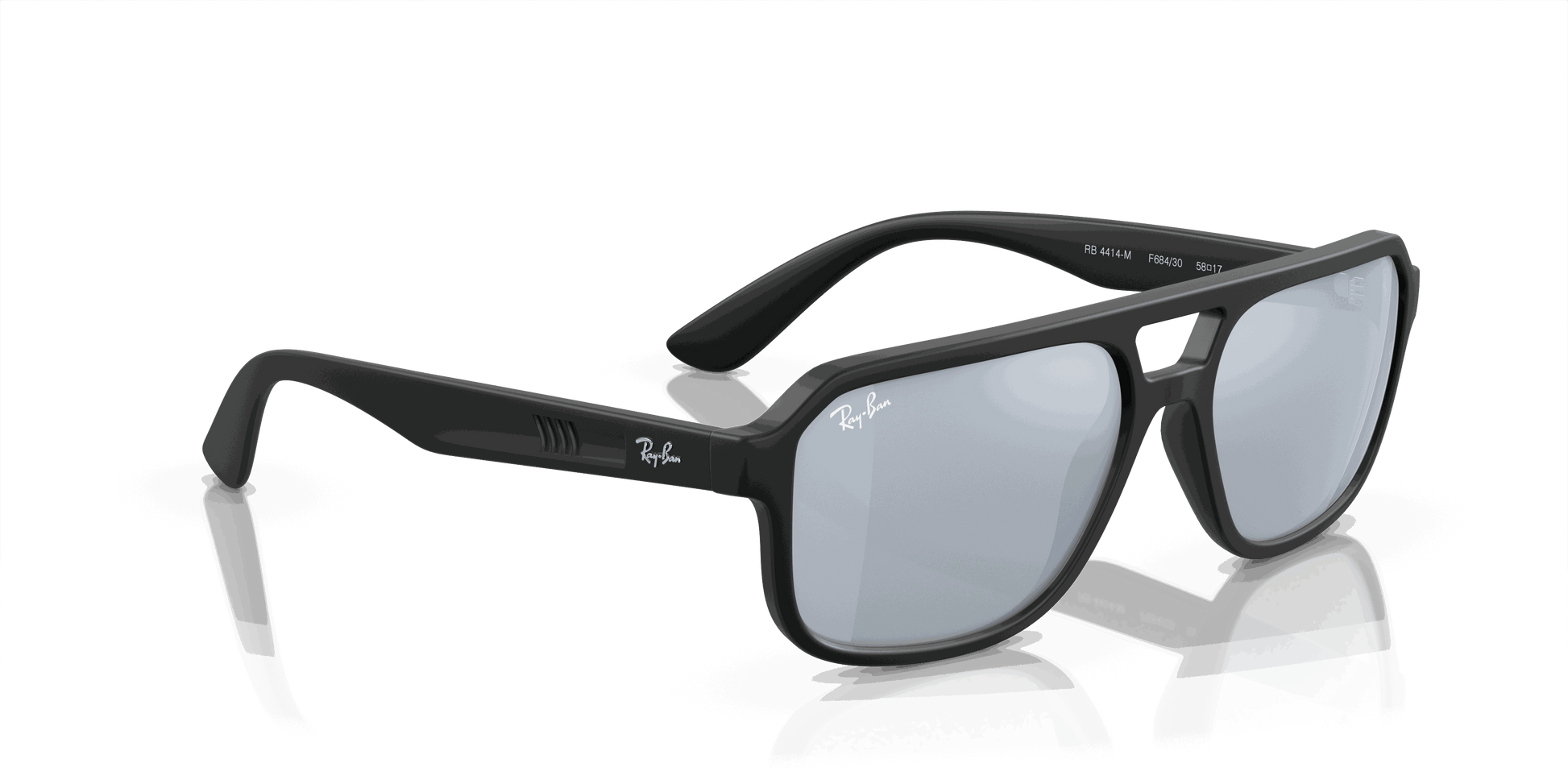 [Silver Lenses, Matte Black Frame]