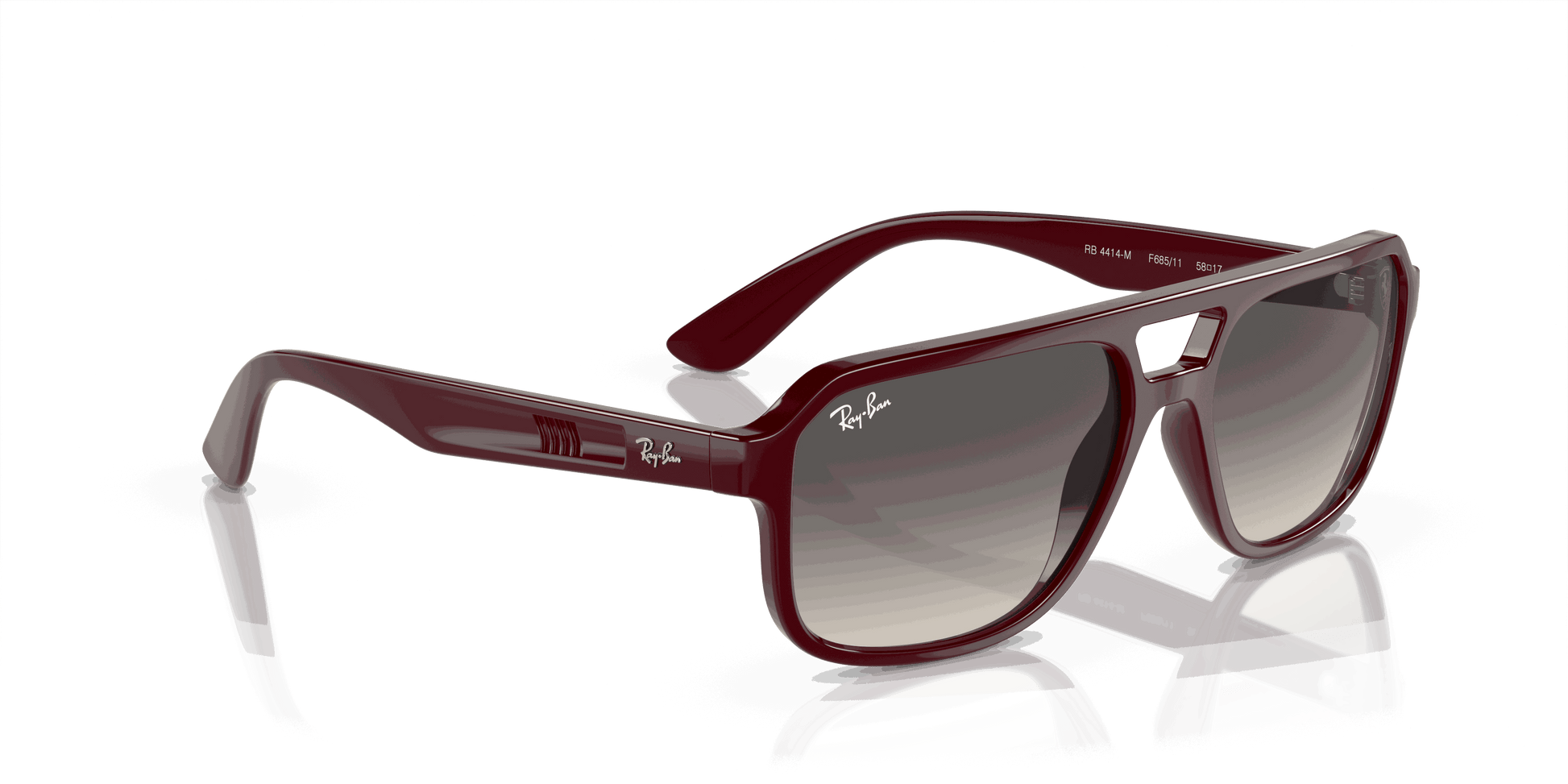 [Grey Lenses, Polished Dark Red Frame]
