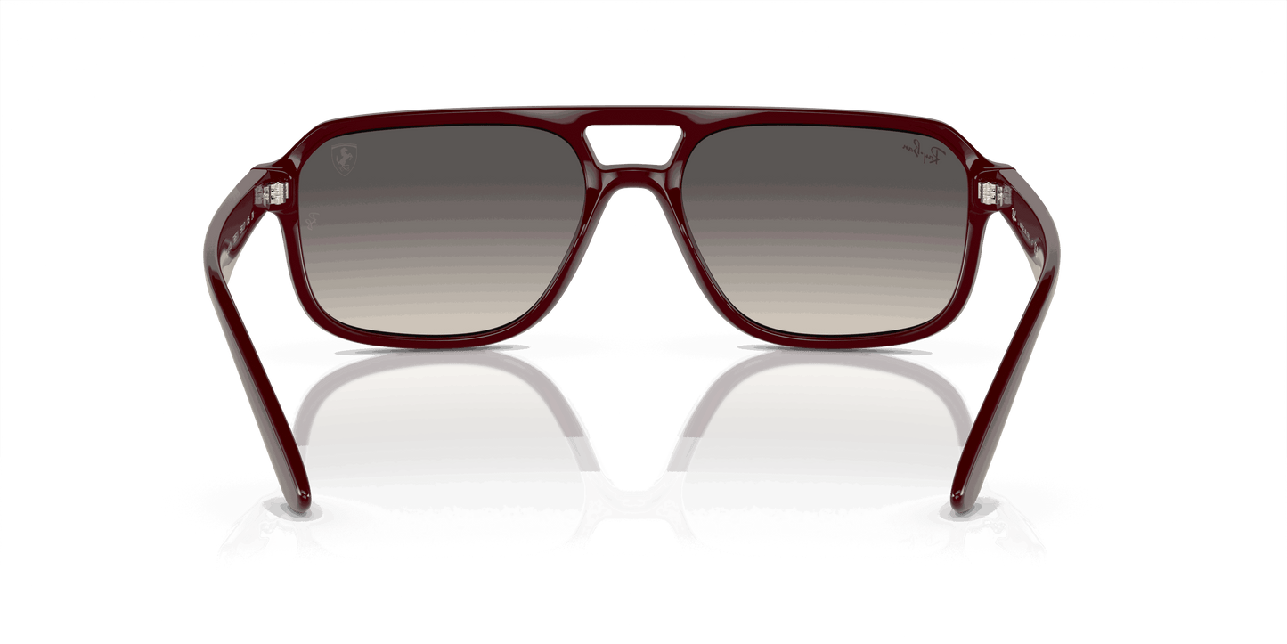 [Grey Lenses, Polished Dark Red Frame]