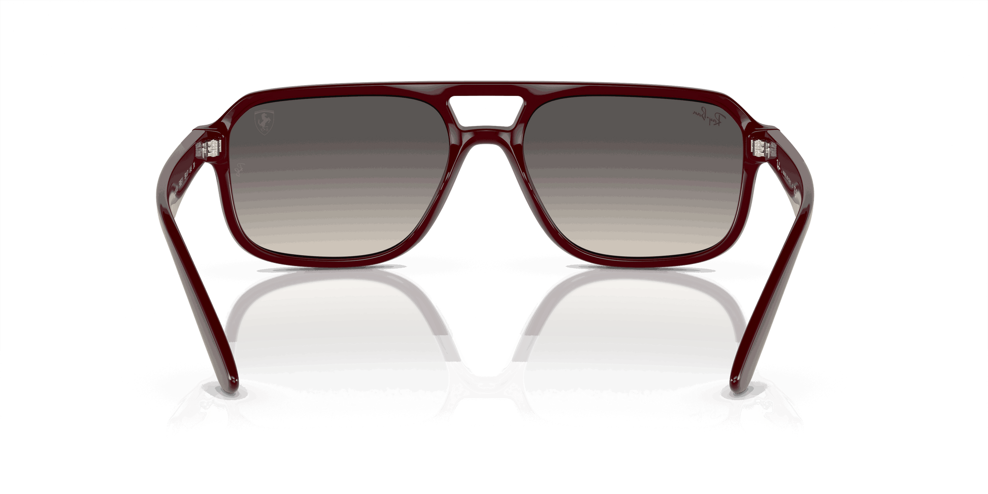 [Grey Lenses, Polished Dark Red Frame]