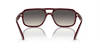 [Grey Lenses, Polished Dark Red Frame]