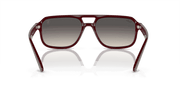 Grey Lenses, Polished Dark Red Frame