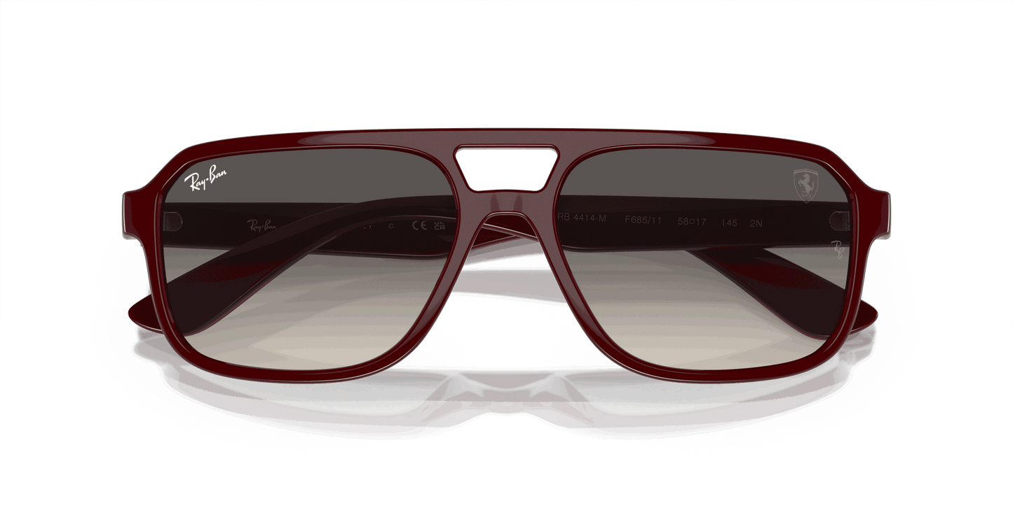 [Grey Lenses, Polished Dark Red Frame]