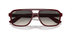 [Grey Lenses, Polished Dark Red Frame]