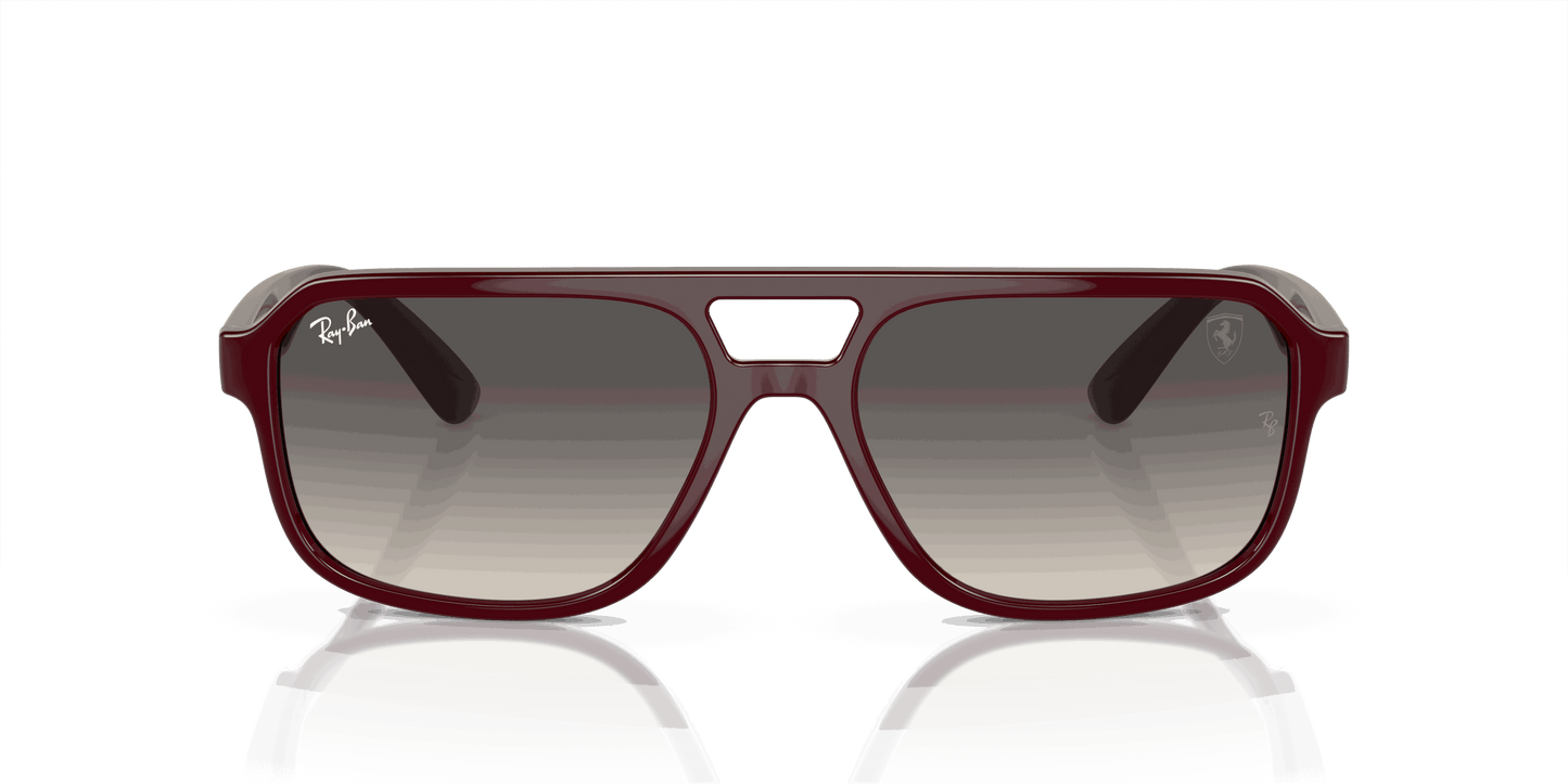 [Grey Lenses, Polished Dark Red Frame]