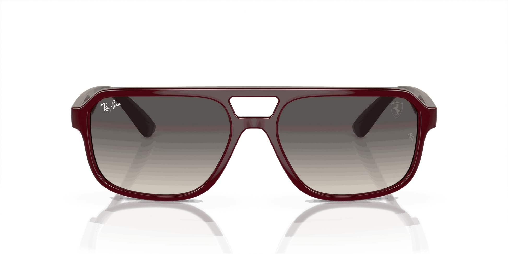 [Grey Lenses, Polished Dark Red Frame]