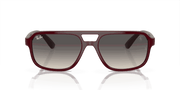 Grey Lenses, Polished Dark Red Frame