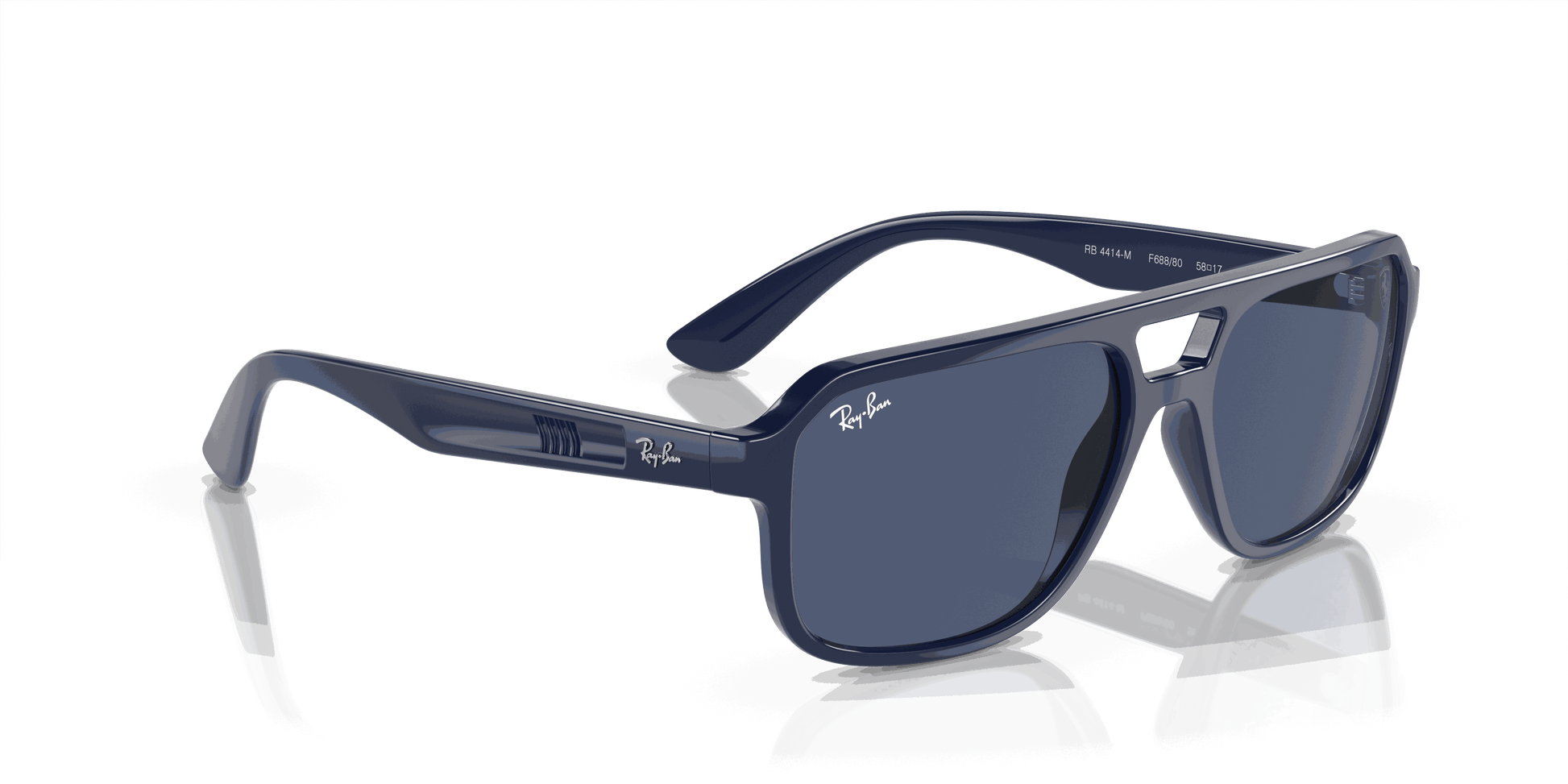 [Dark Blue Lenses, Polished Blue Frame]