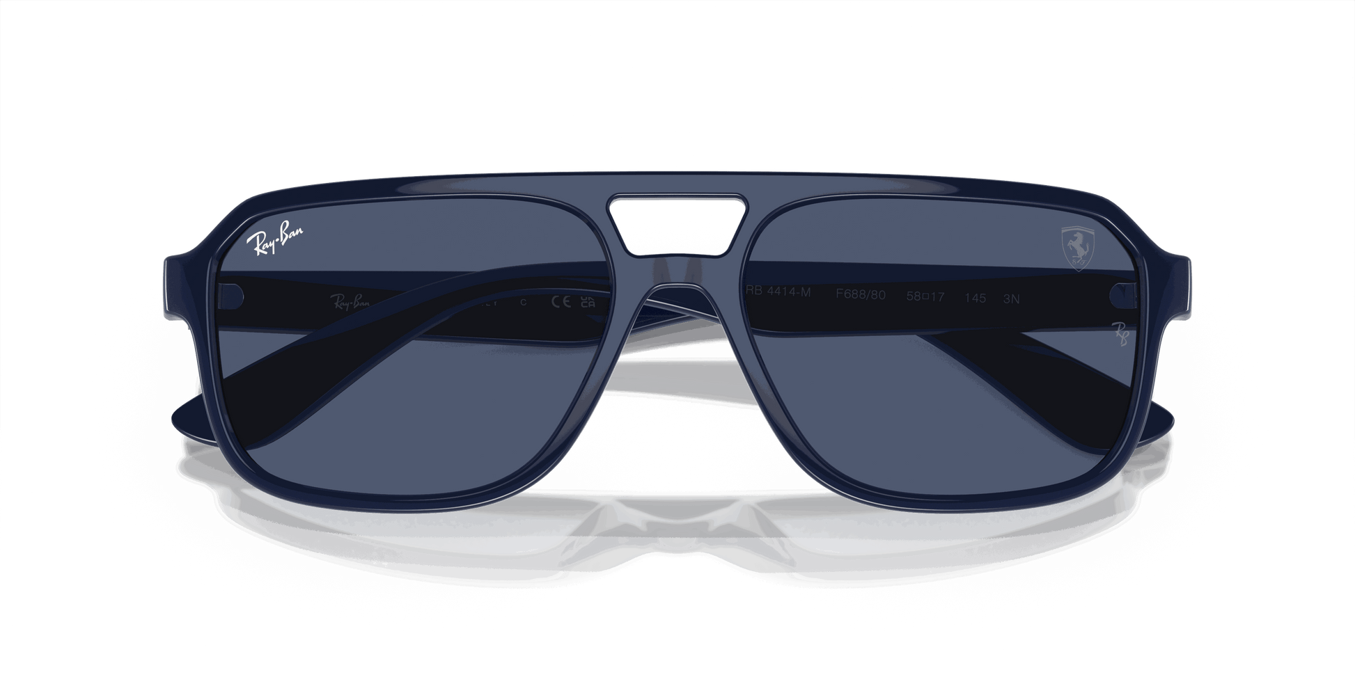 [Dark Blue Lenses, Polished Blue Frame]