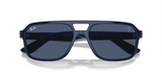 Dark Blue Lenses, Polished Blue Frame